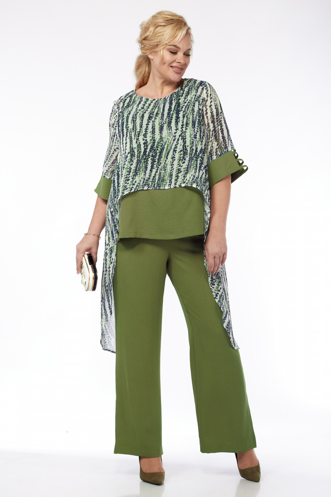 Костюм Мишель Шик 1353 олива - фото 1